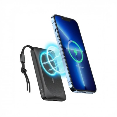 Prijenosni Magsafe wireless punjač 10000 mAh - CRNI